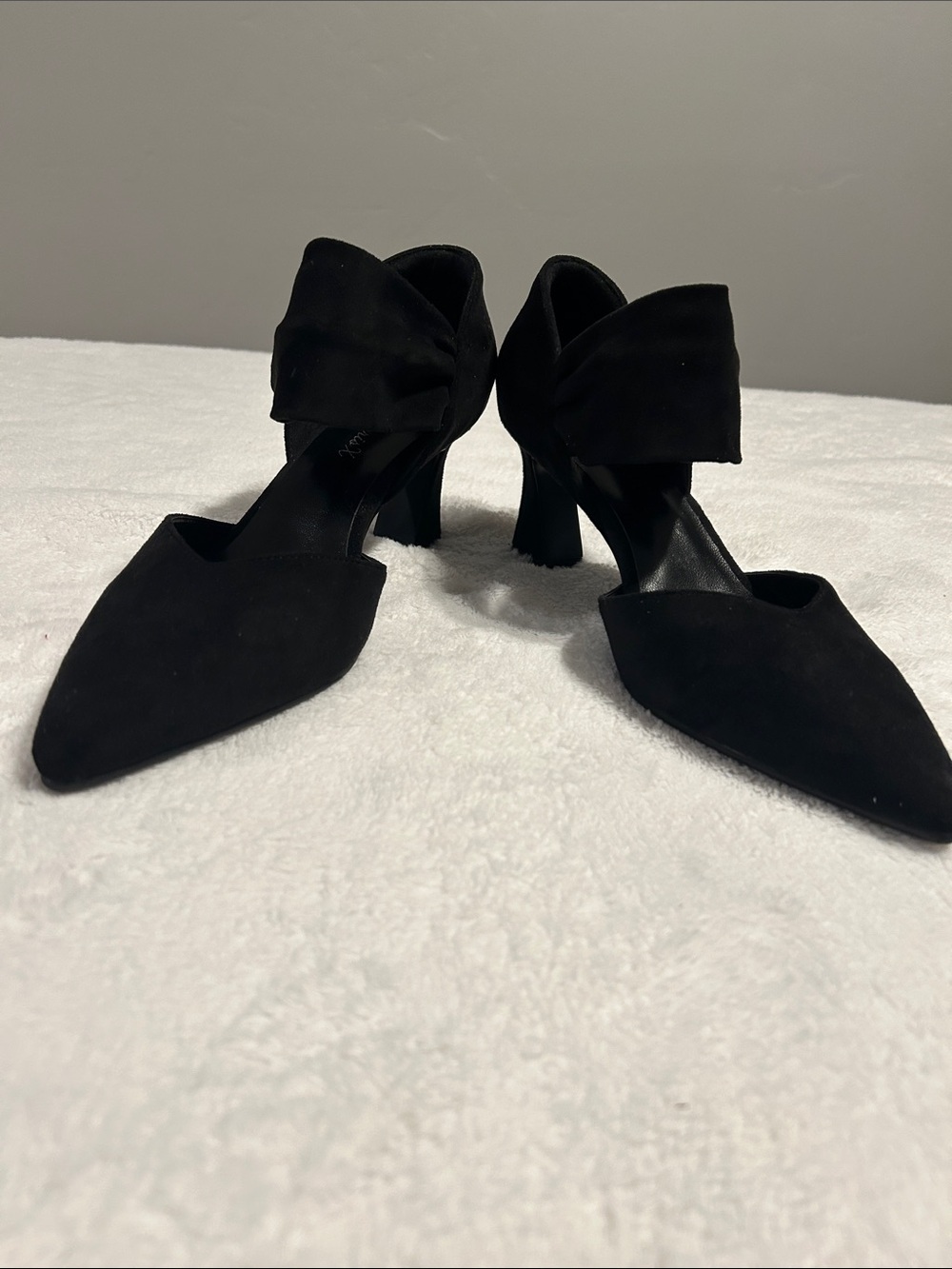 My Paris X Women's Black Pointed Toe Ankle Strap Dress shoes women SZ 7.5 witchy - Picture 10 of 11